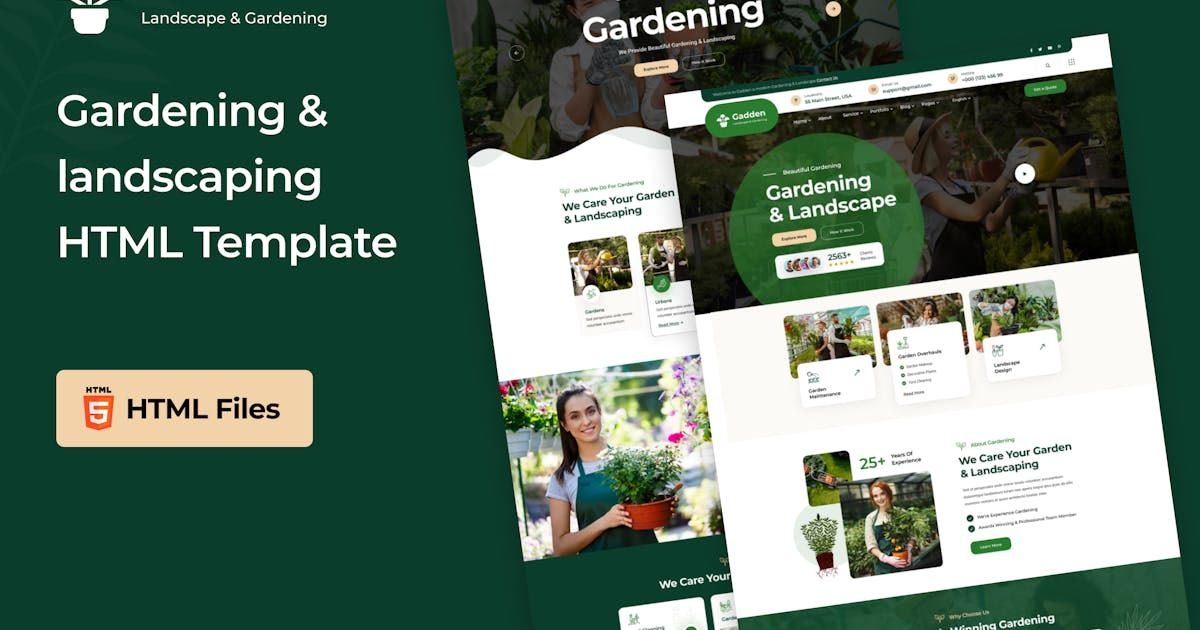 Gadden - Garden & Landscaping HTML Template