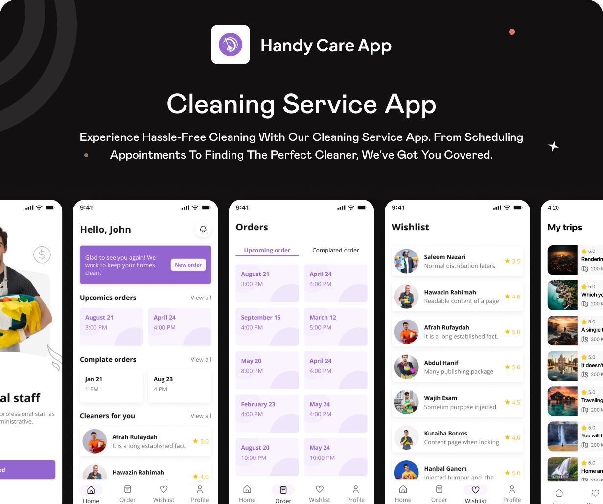 HandyCare UI template | Home Cleaning Service app in Flutter | Getcleaner App Template - 2