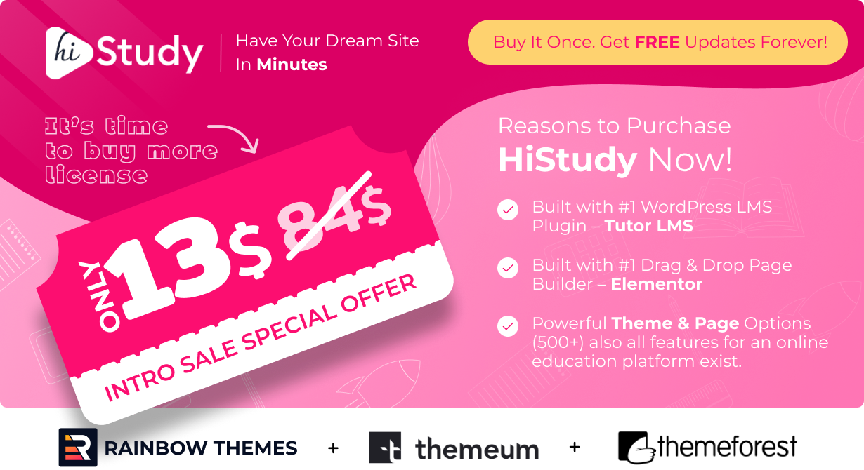 HiStudy - Online Courses & Education WordPress Theme - 1