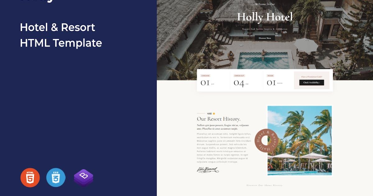 Holly - Hotel & Resort HTML Template