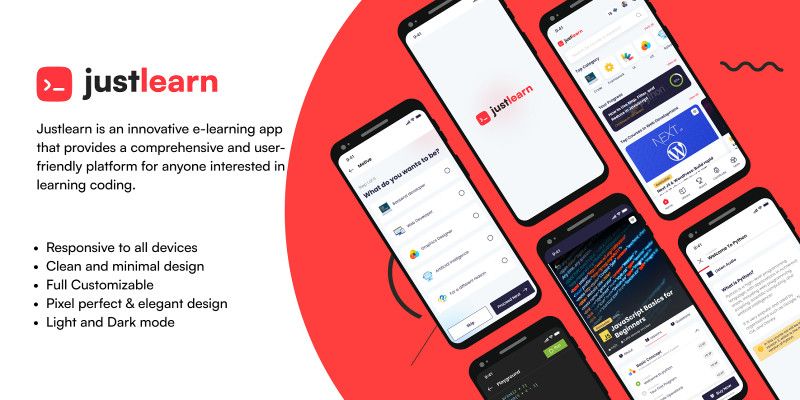 JustLearn - Online Learning Platform Flutter App by QtecSolutionLimited