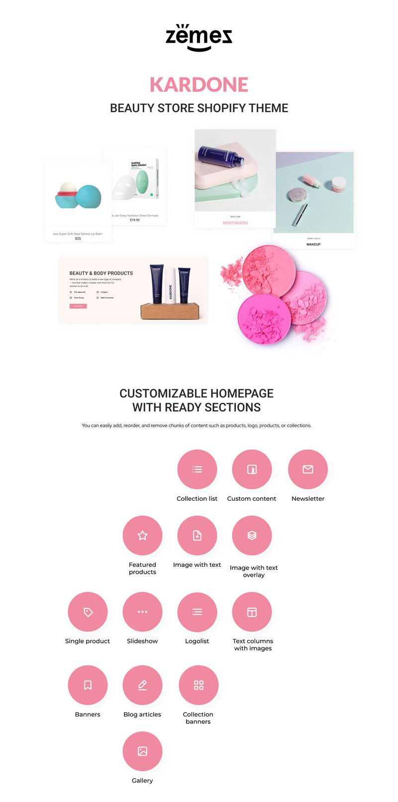 Kardone Shopify Beauty Theme - Features Image 1