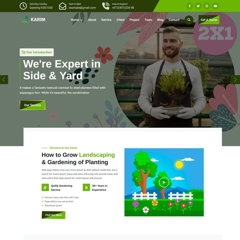 Karim - Gardening & Landscapeing HTML5 Landing Page Template - Features Image 1