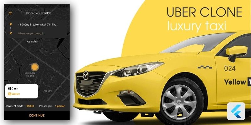 Luxury Taxi App - Flutter UI Kit  by JeeTebe