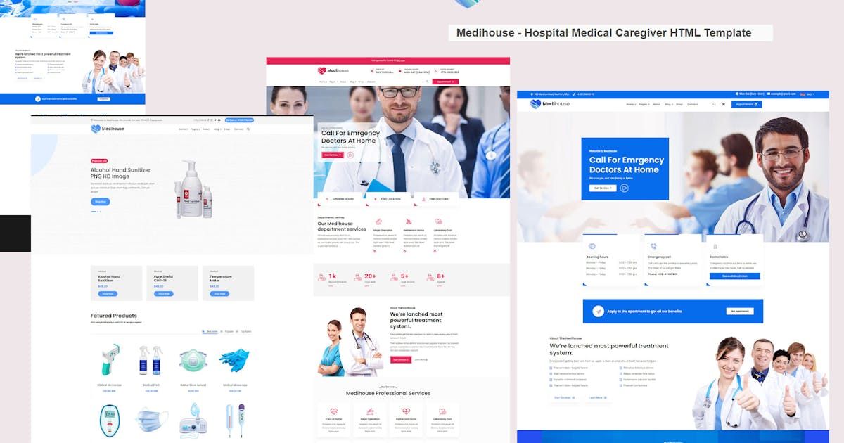 Medihouse - Hospital Medical Caregiver HTML Templa