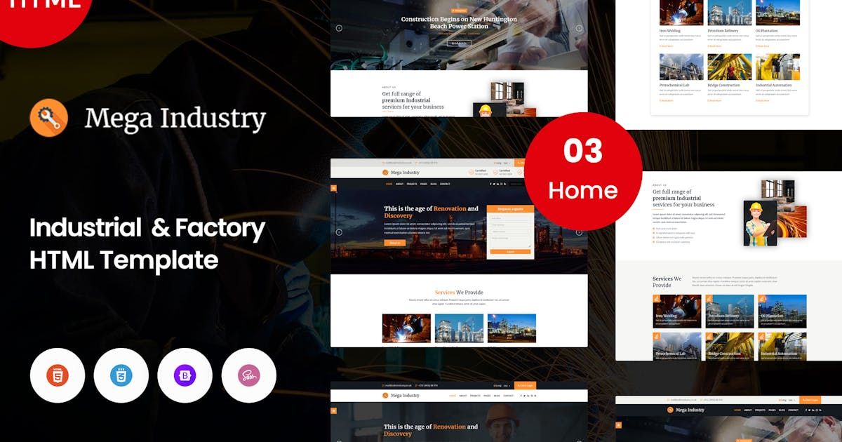 Mega Industry - Industry & Factory Template