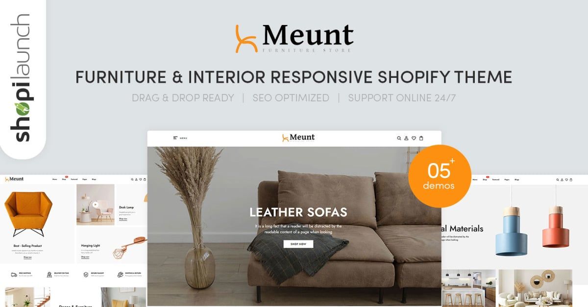 Meunt - Furniture & Interior Responsive Shopify Theme