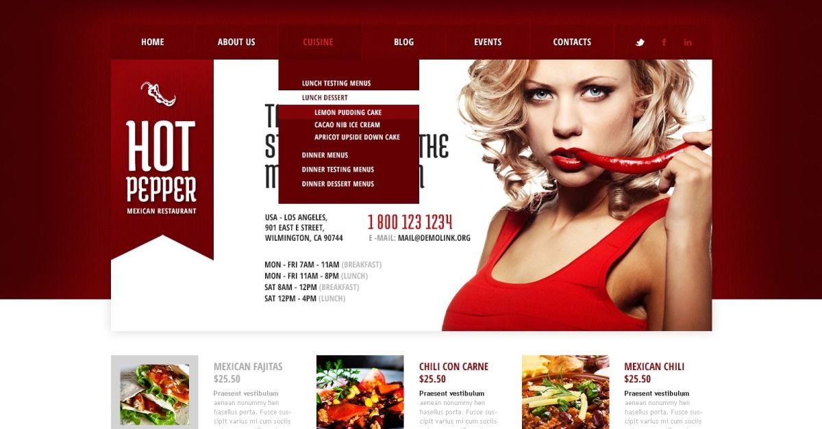 Mexican Restaurant WordPress Theme #43854 - TemplateMonster