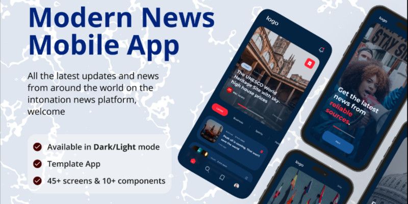 Modern News Flutter UI Kit by Miksilabs