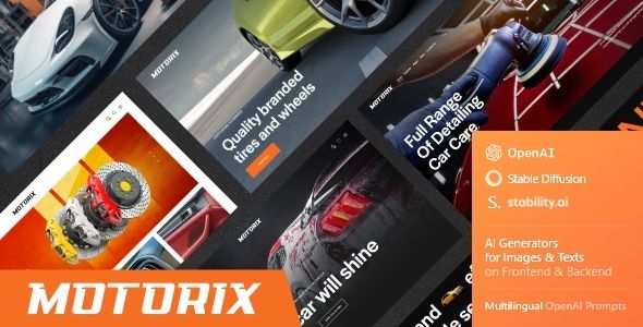 Motorix — Car Repair, Shop & Detailing WordPress Theme image