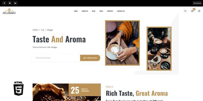 Muggo Cafeteria And Local Cafe HTML5 Template by Templatebae