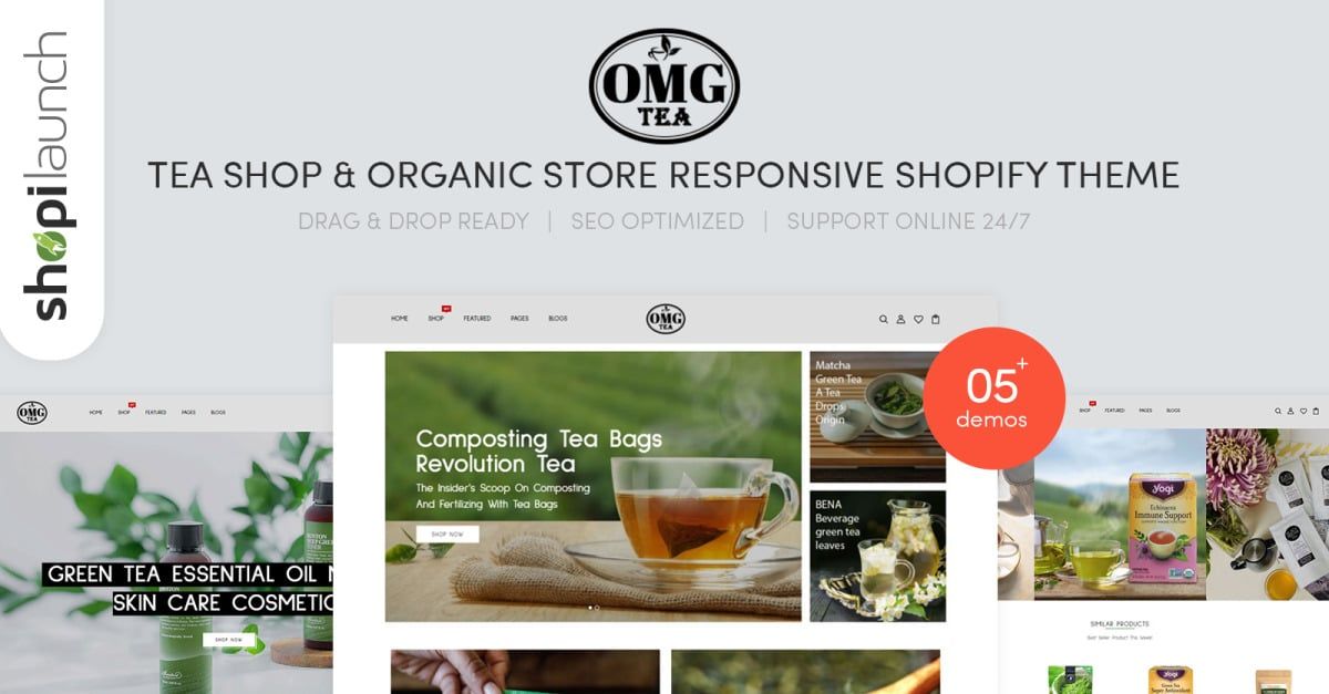 Omgtea - Tea Shop & Organic Store Responsive Shopify Theme