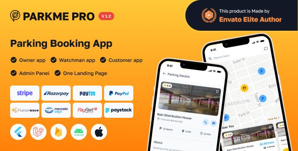 ParkMePRO - Flutter Complete Car Parking App with Owner and WatchMan app image