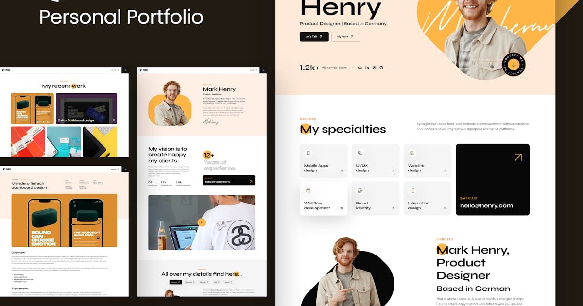 Perez - Tailwind CSS Personal Portfolio Template