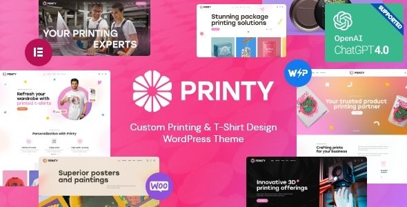 Printy — Custom Printing & T-Shirt Design WordPress Theme image