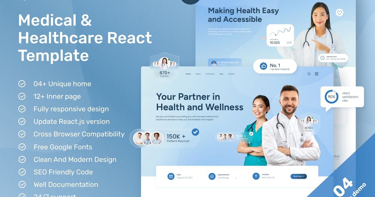 ProHealth - Medical & Healthcare ReactJS Template