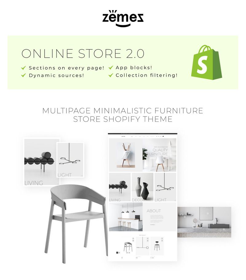 Rette - Furniture Multipage Minimalistic Shopify Theme - Features Image 1