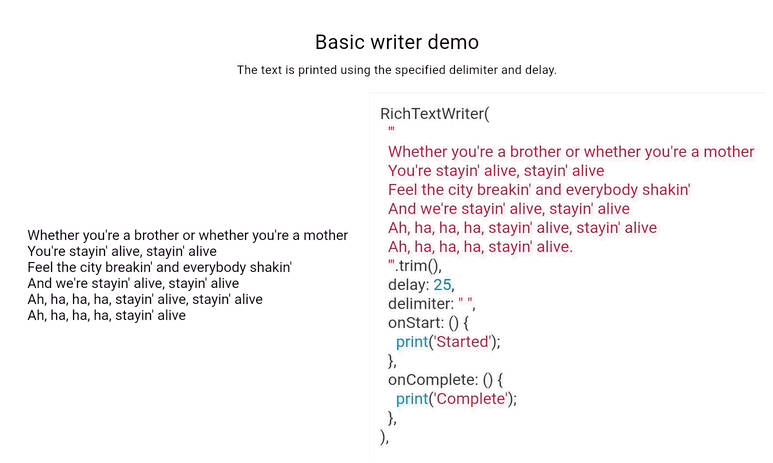 RichTextWriter: A Rich text writer for Flutter