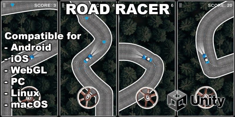 Road Racer- Street Driving - Complete Unity Game by NeonSpaceFighter