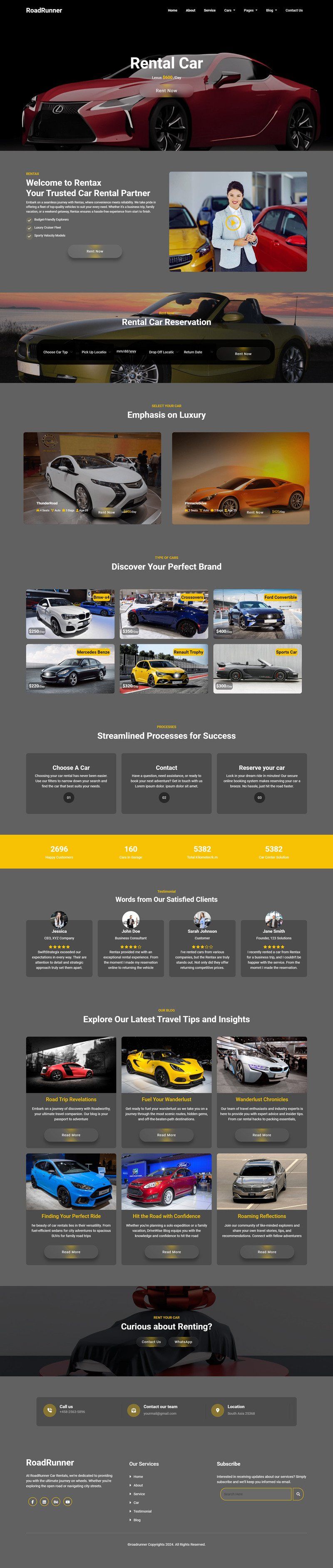 RoadRunner | Car Rental HTML Template - Features Image 1