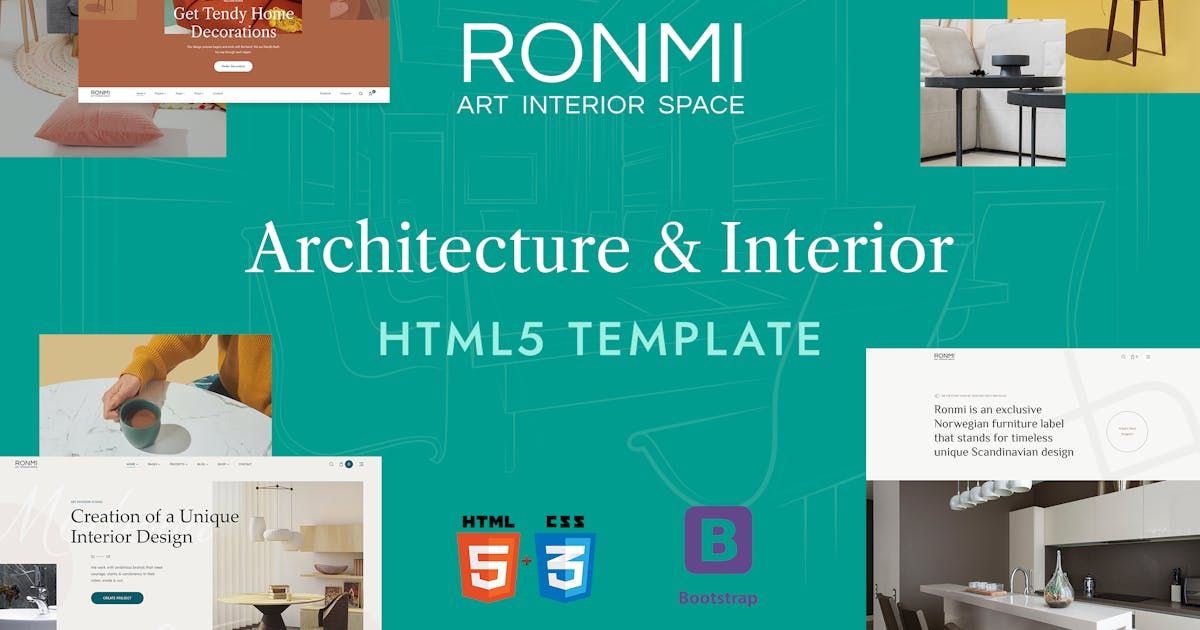 Ronmi - Interior Design & Architecture HTML5 Templ