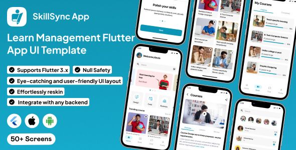 StudySync UI template | LearnManagement App in Flutter | Learn Career Skills App Template