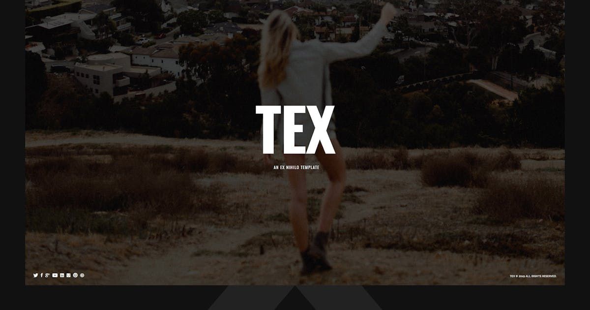 Tex - Creative One Page Portfolio Template