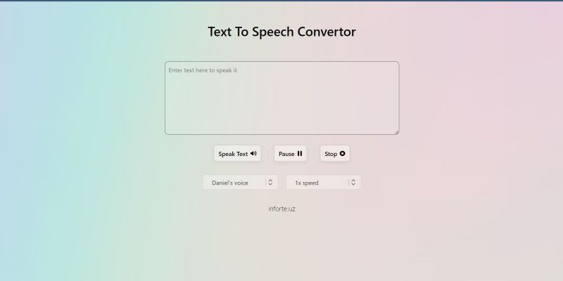 Text To Speech Convertor In JavaScript by Inforte