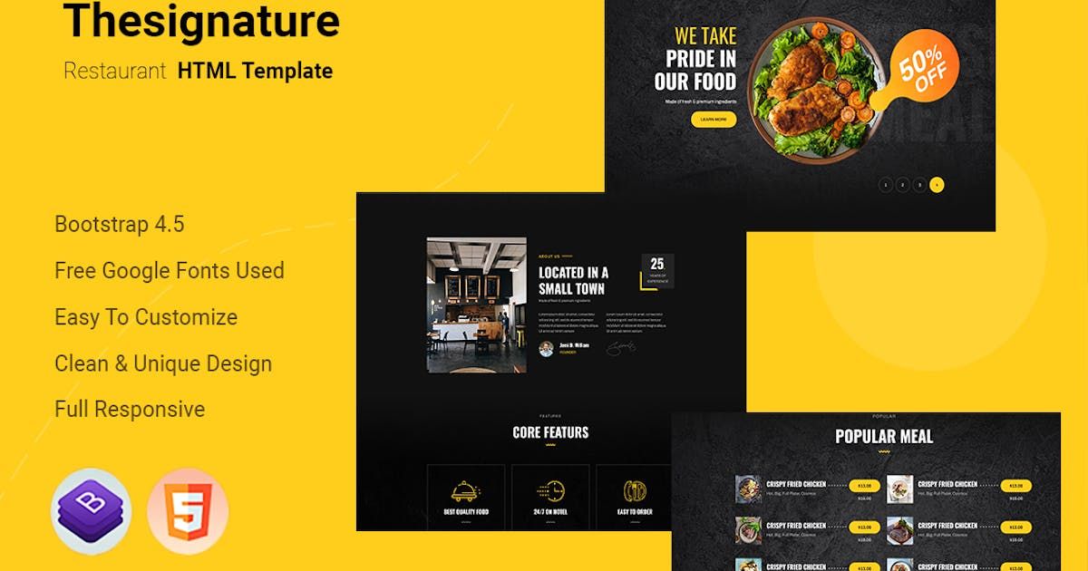 Thesignature - Restaurant HTML Template
