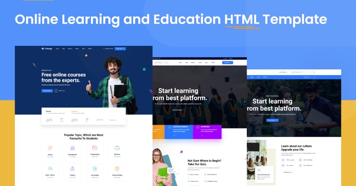 Tutorgo - Online Learning Education HTML Template