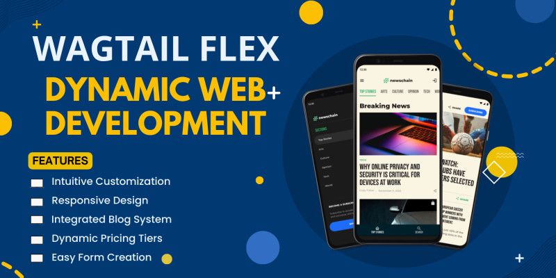 WagtailFlex Pro - Dynamic CMS Web Builder by Marvinsys
