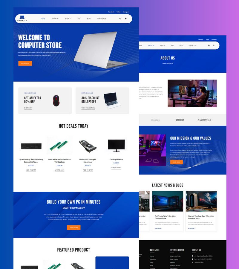 WordPress Computer and Laptop Store WooCommerce WordPress Theme - Features Image 1