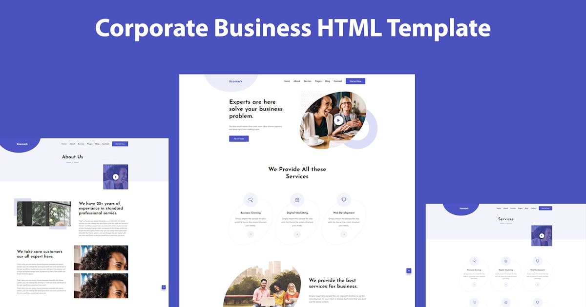 Xzomark – Corporate Business HTML Template