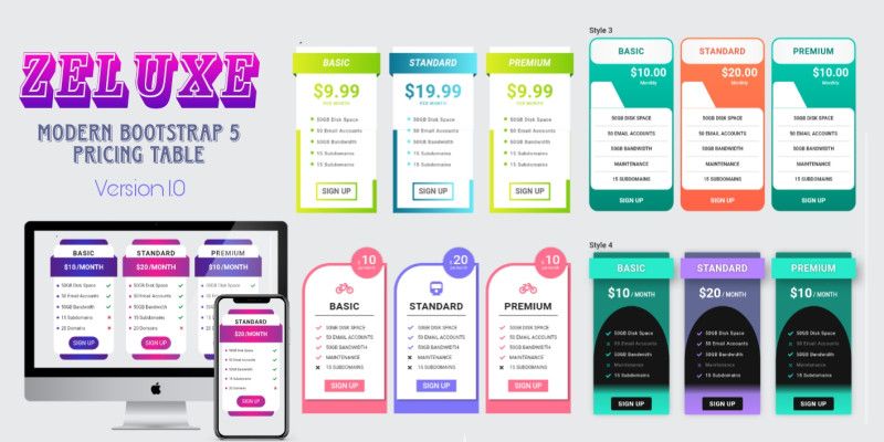 ZPricing - Modern Bootstrap Pricing Table by Zeluxe