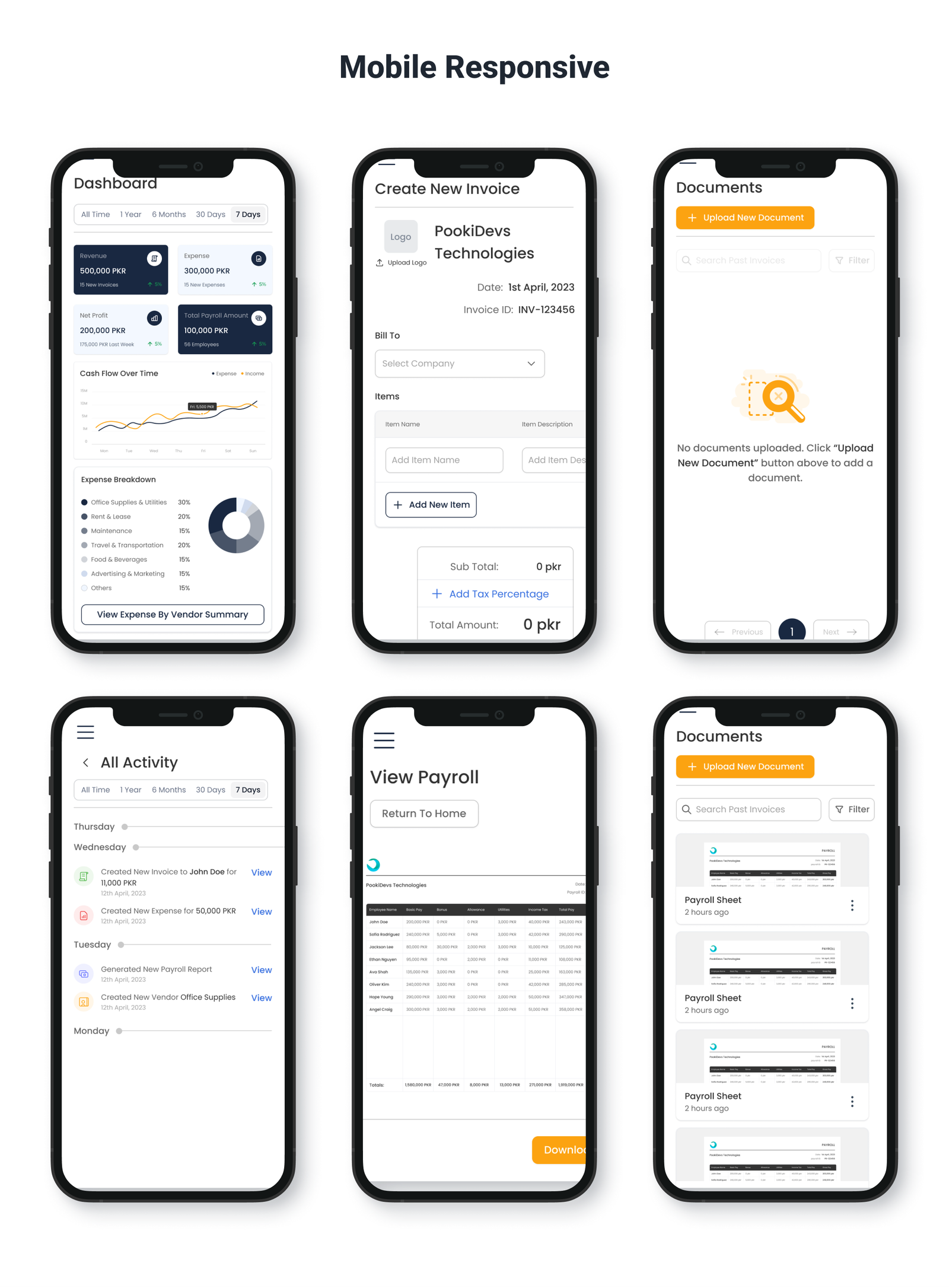 AI-Powered Invoices, Expenses, Assets, Documents, Payroll & Clients Management System | AI Bot - 7