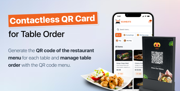 ScanEats - QR Menu Maker and Contactless Table Ordering System Integrated with Restaurant POS - 1