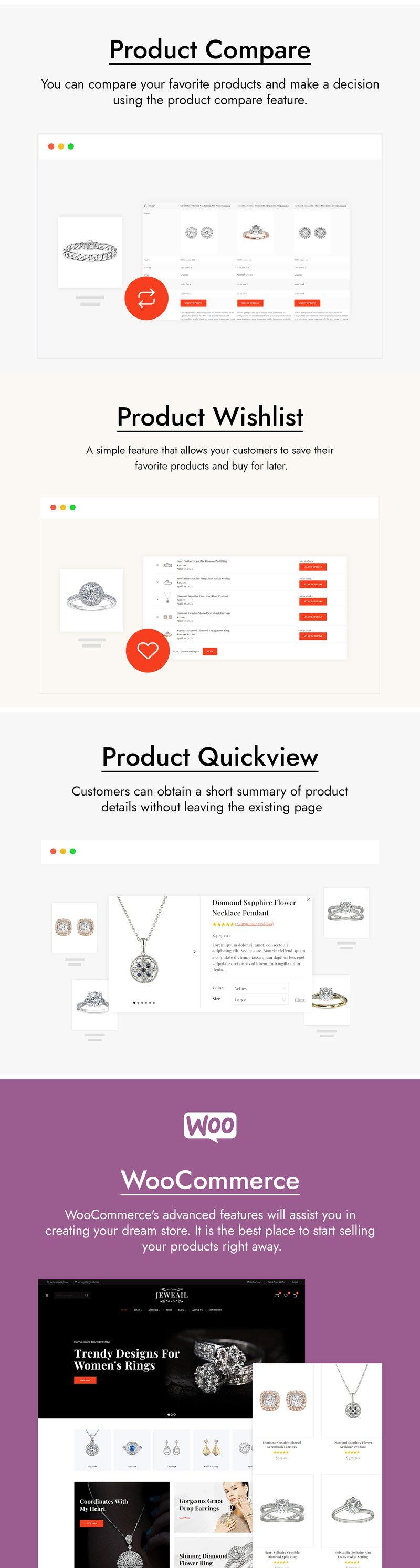 Jeweail  - Diamond Jewelry & Watch Shop WooCommerce Theme - Features Image 4