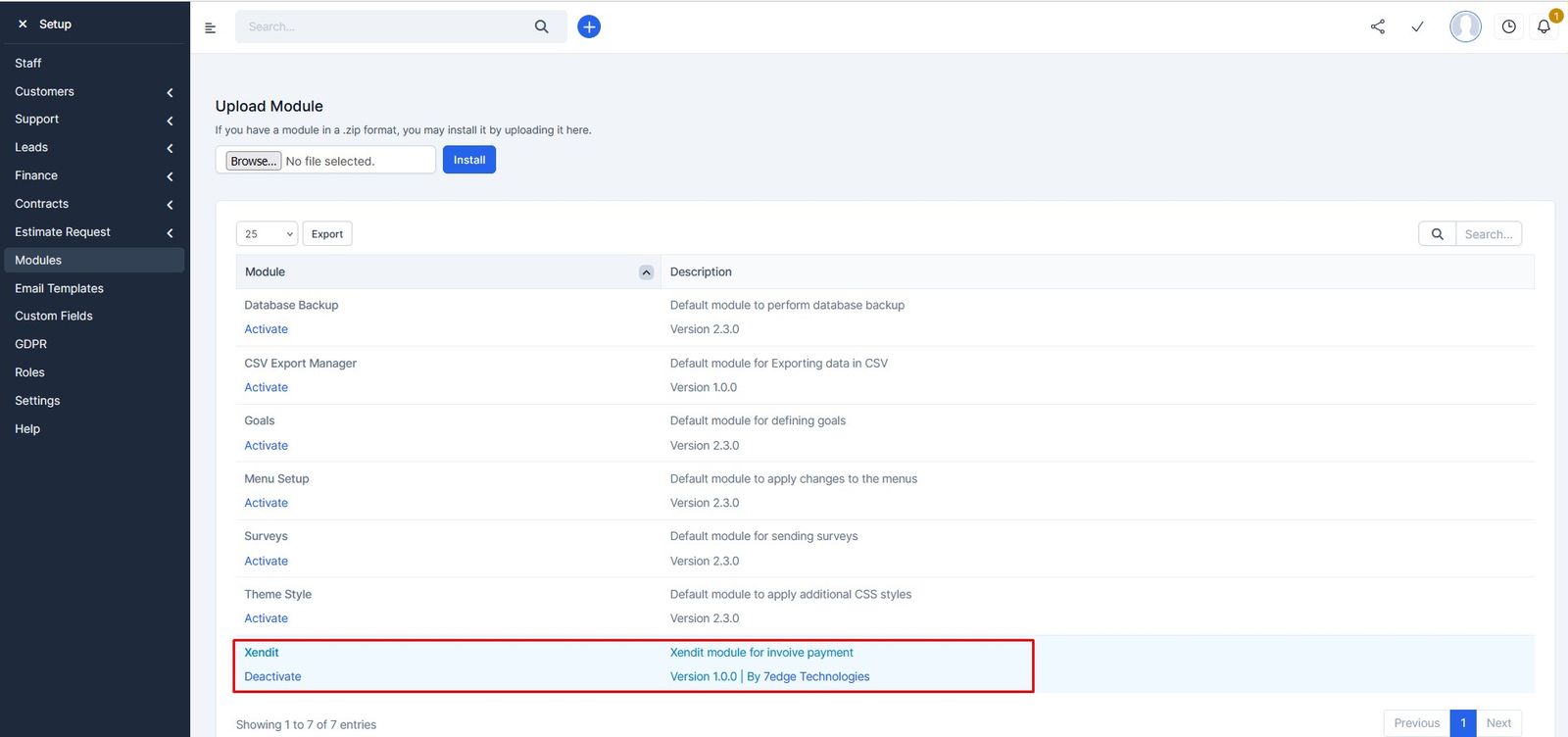 Xendit Payment Gateway Module for Perfex CRM - 1