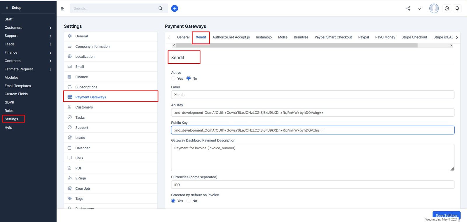 Xendit Payment Gateway Module for Perfex CRM - 2