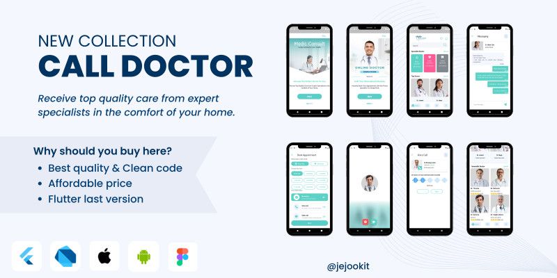 Call Doctor - Flutter UI Medical Appointment by Jejookit