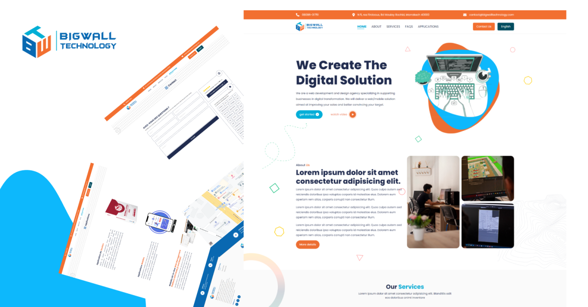 BIGWALLTECH - Agency IT ReactJS Bootstrap Website Template