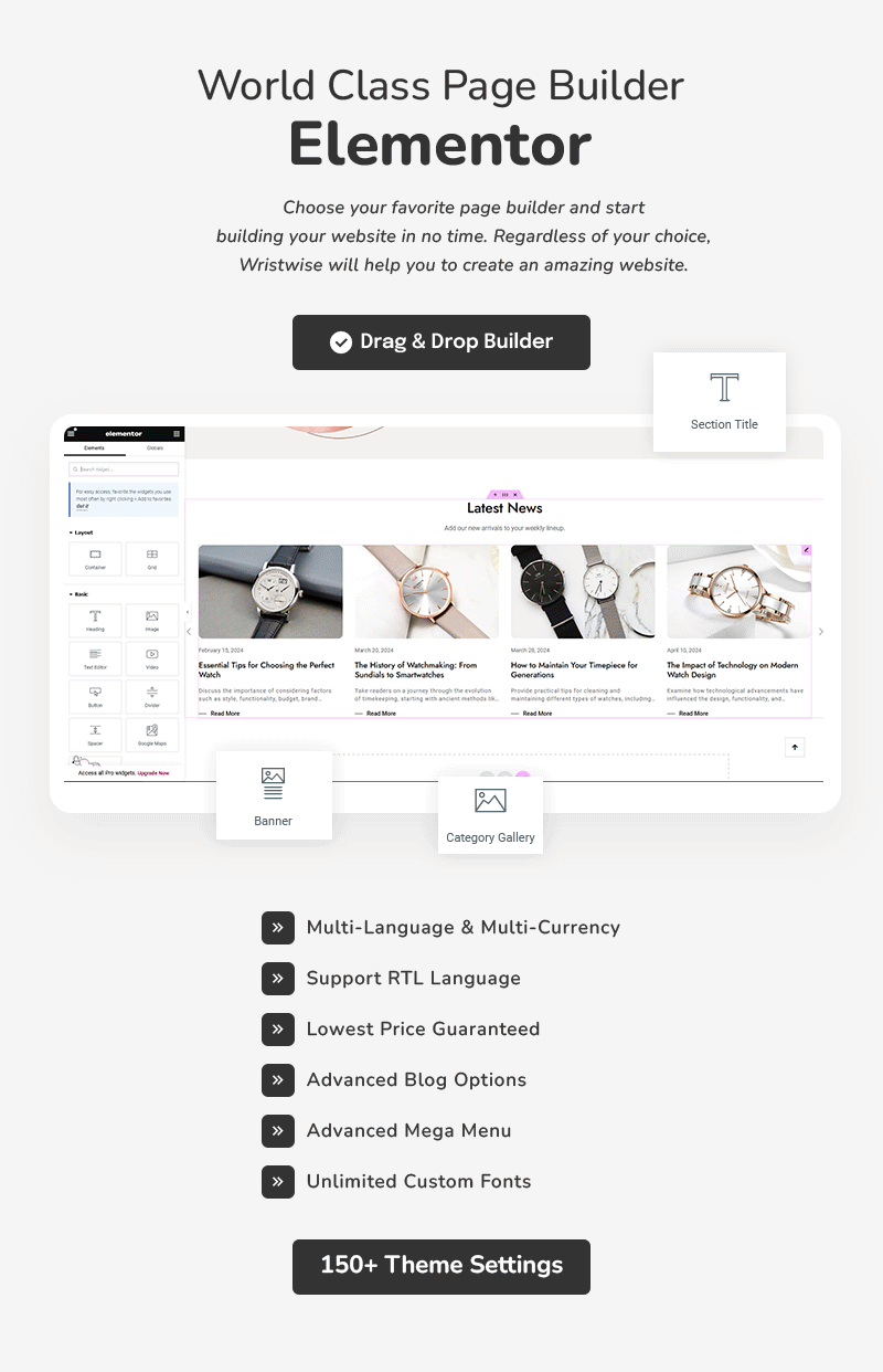 WristWise - Watches & Accessories - WooCommerce Theme - Features Image 5