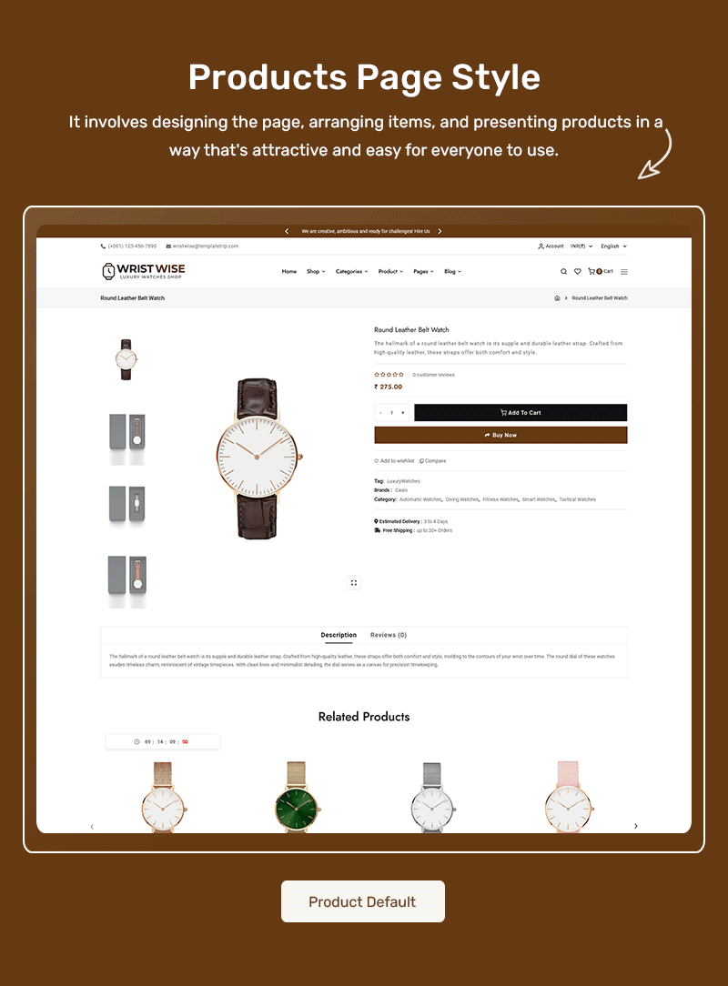 WristWise - Watches & Accessories - WooCommerce Theme - Features Image 6