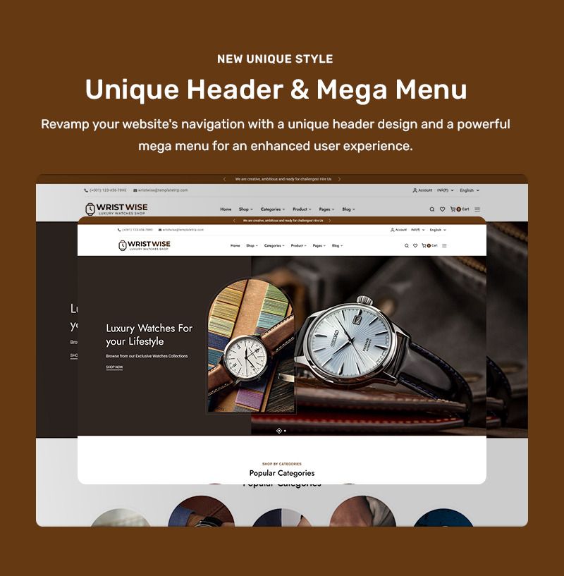 WristWise - Watches & Accessories - WooCommerce Theme - Features Image 10