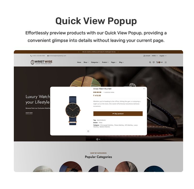 WristWise - Watches & Accessories - WooCommerce Theme - Features Image 13