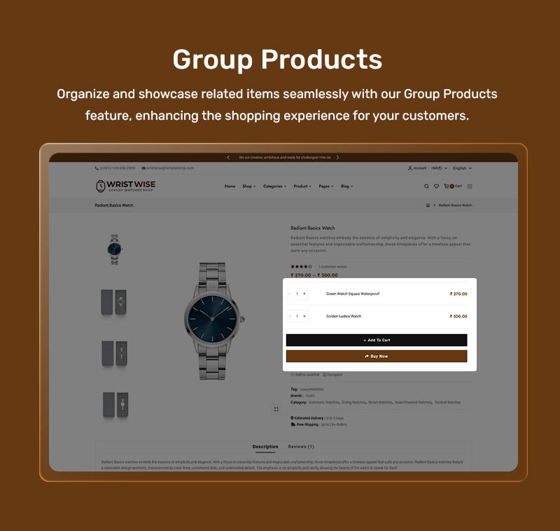 WristWise - Watches & Accessories - WooCommerce Theme - Features Image 14
