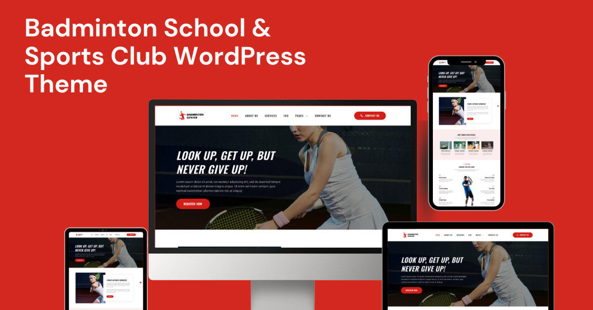 Badminton School & Sports Club WordPress Theme