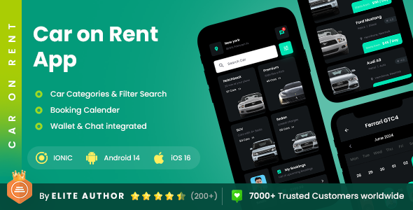 2 App Template | Car Rental Booking App | Self Driving Car App | Car Rent App | Car on Rent App image