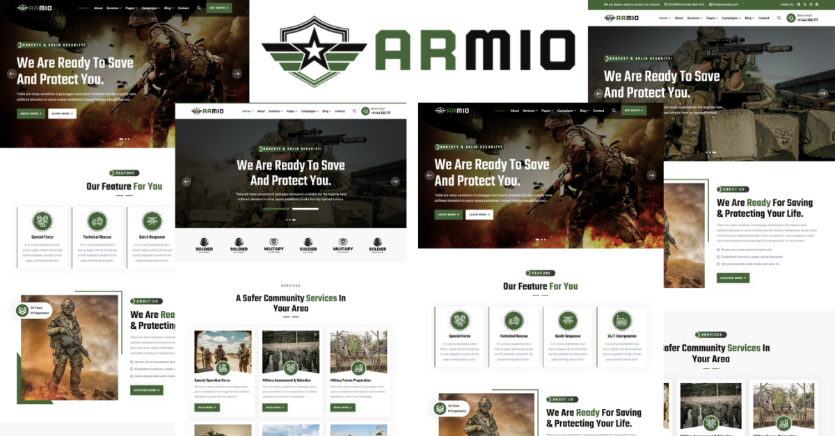Armio - Military Department HTML5 Template - TemplateMonster