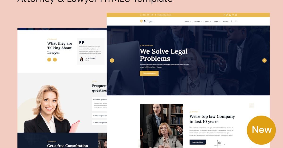 Attorney & Lawyer HTML5 Bootstrap Template